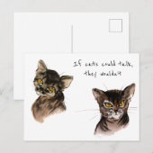 Abessijnse katten / Gepersonaliseerd Feestdagenkaart (Voorkant / Achterkant)