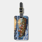 Abessijnse Katten Kerst Boot Vakantie Bagagelabel (Voorkant verticaal)