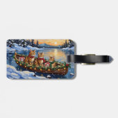 Abessijnse Katten Kerst Boot Vakantie Bagagelabel (Achterkant horizontaal)