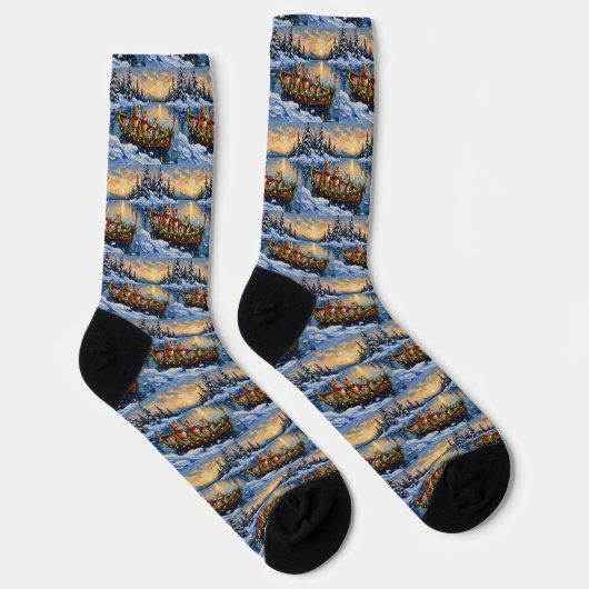 Abessijnse Katten Kerst Boot Vakantie Sokken (Rechts)