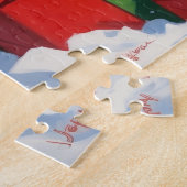 Abessijnse Katten Kerst Sneeuwscène Legpuzzel (Zijkant)