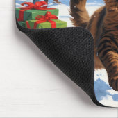Abessijnse Katten Kerst Sneeuwscène Muismat (Hoek)