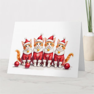Abessijnse Kattenkerstjurk Kerstmanhoed Kaart