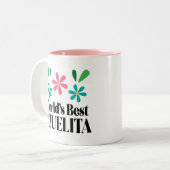 Abeulita Gift voor oma-Moederdag Tweekleurige Koffiemok (Voorkant links)