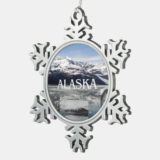 ABH Alaska Tin Sneeuwvlok Ornament (Rechts)