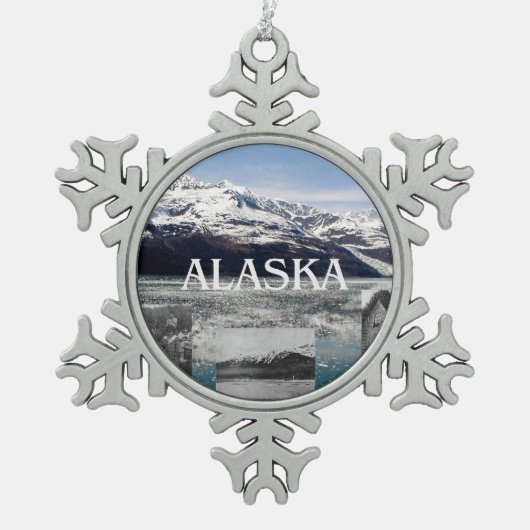 ABH Alaska Tin Sneeuwvlok Ornament (Voorkant)