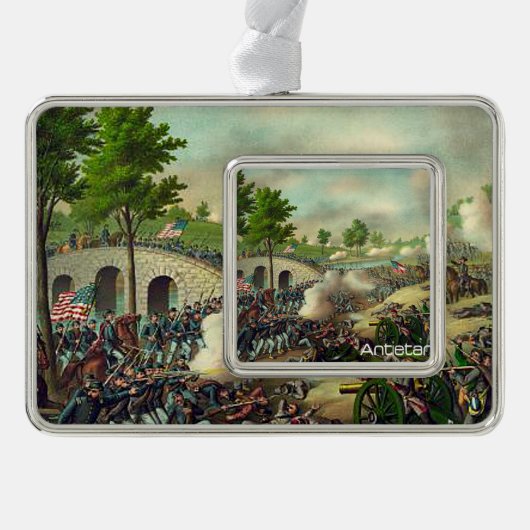 ABH Antietam Verzilverd Omlijst Ornament (Voorkant)
