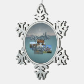 ABH Apostle Islands Tin Sneeuwvlok Ornament (Rechts)