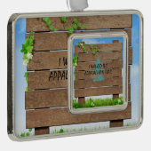 ABH Appalachian Trail Hiker Verzilverd Omlijst Ornament (Rechts)