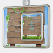 ABH Appalachian Trail Hiker Verzilverd Omlijst Ornament (Links)