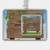 ABH Appalachian Trail Hiker Verzilverd Omlijst Ornament (Voorkant)