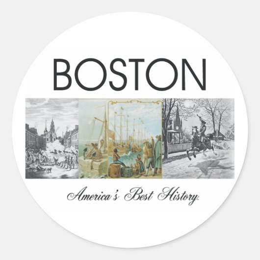 ABH Boston Ronde Sticker (Voorkant)