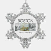 ABH Boston Tin Sneeuwvlok Ornament (Voorkant)