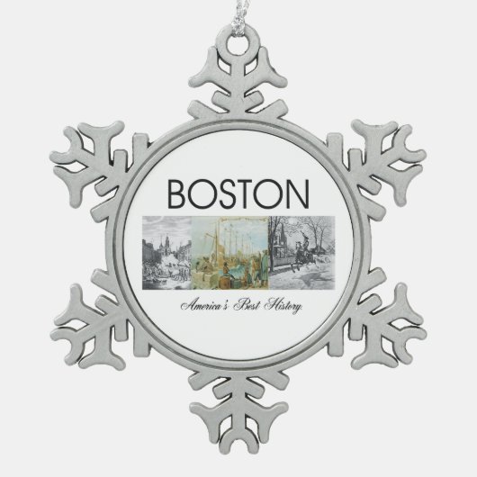 ABH Boston Tin Sneeuwvlok Ornament (Voorkant)