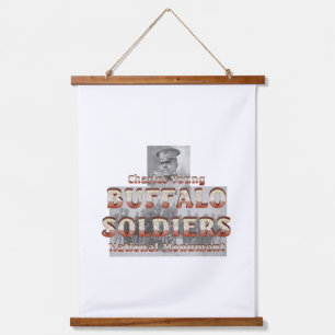 ABH Buffalo Soldaten die in de bosbouw zitten Hangend Wandkleed