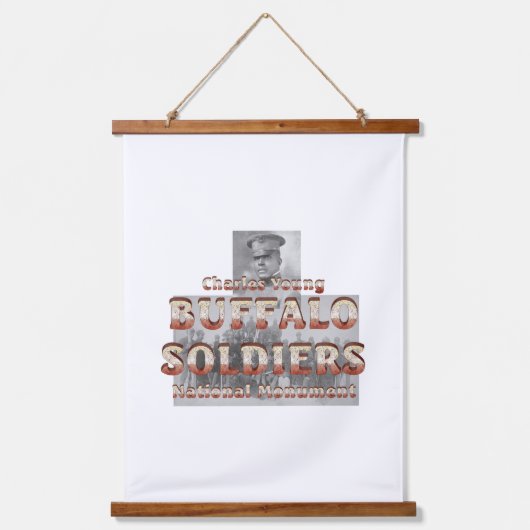 ABH Buffalo Soldaten die in de bosbouw zitten Hangend Wandkleed (Voorkant)