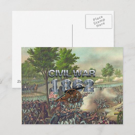 ABH Burgeroorlog 1862 Briefkaart (Voorkant / Achterkant)