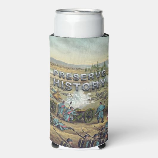 ABH Burgeroorlog Battlefield Behoud Seltzer Blikjeskoeler (Seltzer Voorkant)