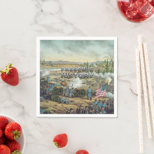 ABH Burgeroorlog Battlefield Behoud Servetten (Insitu)