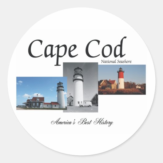 ABH Cape Cod. Ronde Sticker (Voorkant)