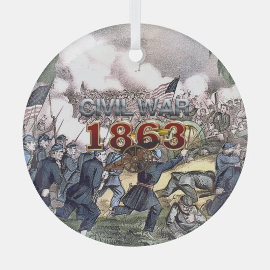 ABH Civil War 1863 Glass Ornament (Voorkant)