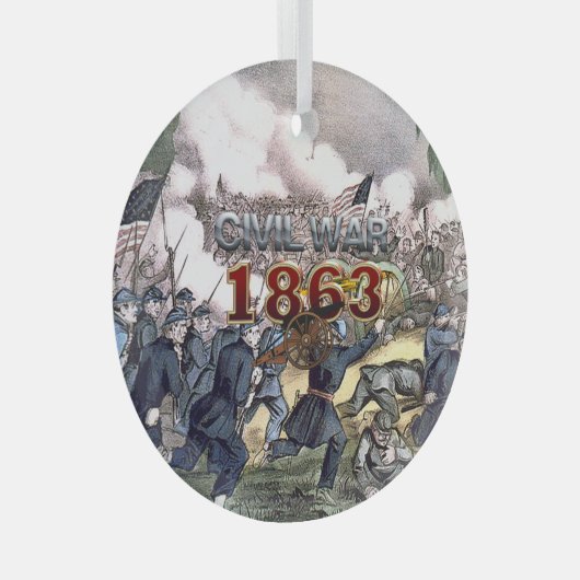 ABH Civil War 1863 Glass Ornament (Voorkant Rechts)