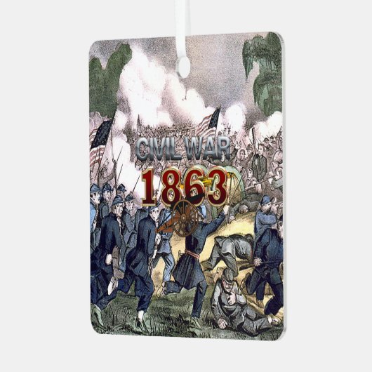 ABH Civil War 1863 Metal Ornament (Voorkant links)