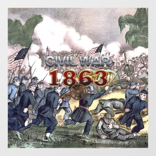 ABH Civil War 1863 Window Cling Raamsticker (Vel)