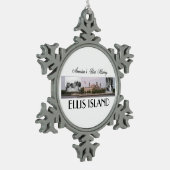 ABH Ellis Island Tin Sneeuwvlok Ornament (Links)