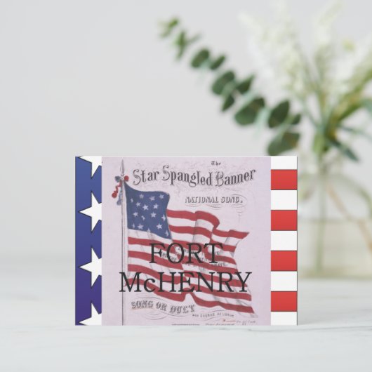 ABH Fort McHenry Briefkaart (Staand voorkant)