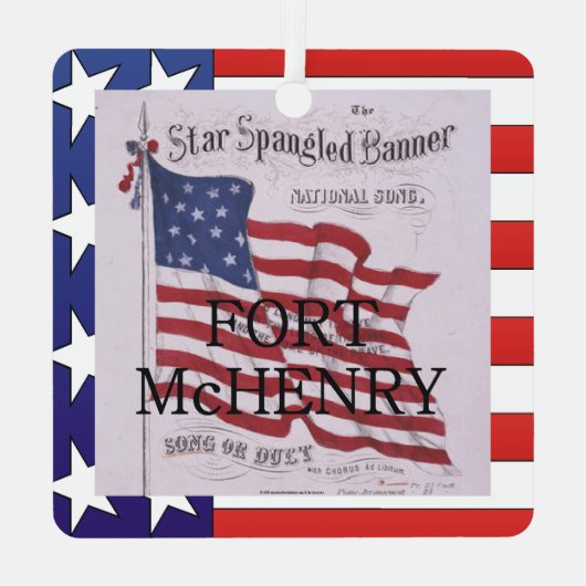 ABH Fort McHenry Metal Ornament (Achterkant)