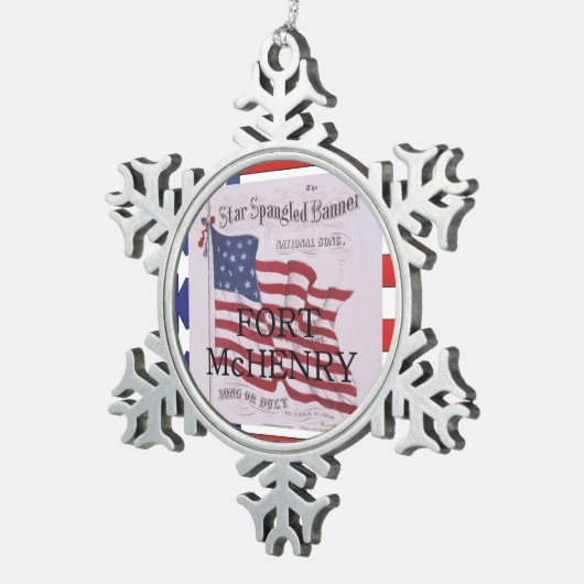 ABH Fort McHenry Tin Sneeuwvlok Ornament (Rechts)