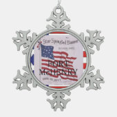 ABH Fort McHenry Tin Sneeuwvlok Ornament (Voorkant)