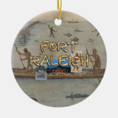 ABH Fort Raleigh Keramisch Ornament (Voorkant)