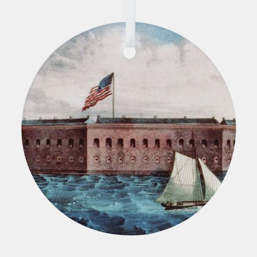 ABH Fort Sumter Glas Ornament (Achterkant)