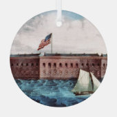ABH Fort Sumter Glass Ornament (Achterkant)