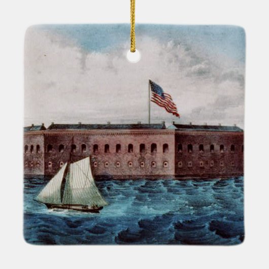 ABH Fort Sumter Keramisch Ornament (Achterkant)