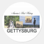 ABH Gettysburg Ronde Sticker (Voorkant)