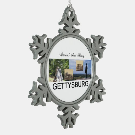 ABH Gettysburg Tin Sneeuwvlok Ornament (Links)