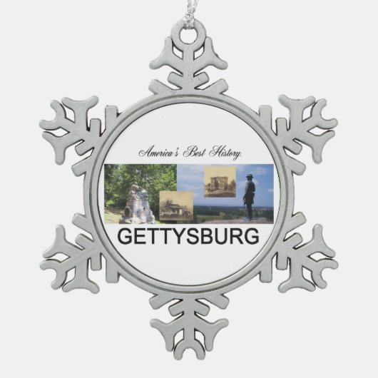 ABH Gettysburg Tin Sneeuwvlok Ornament (Voorkant)
