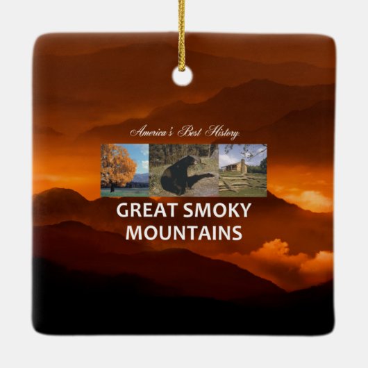 ABH Great Smoky Mountains Keramisch Ornament (Achterkant)