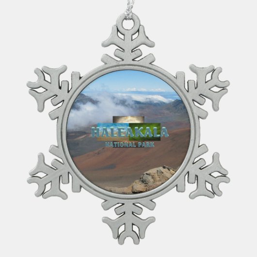 ABH Haleakala Tin Sneeuwvlok Ornament (Voorkant)