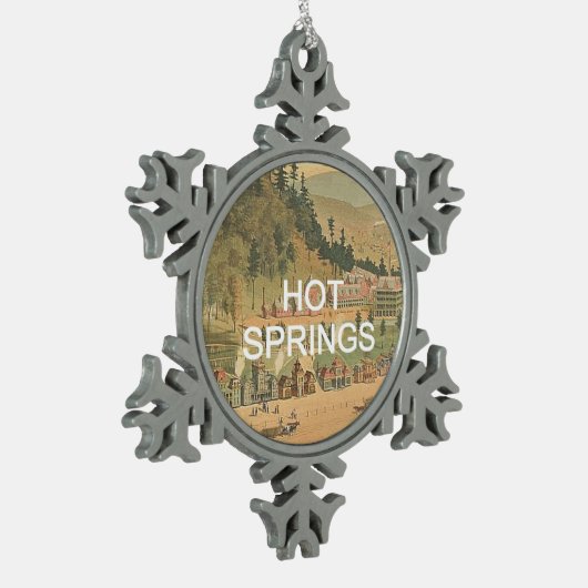 ABH Hot Springs Tin Sneeuwvlok Ornament (Links)