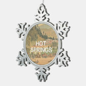 ABH Hot Springs Tin Sneeuwvlok Ornament (Rechts)