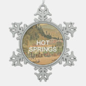 ABH Hot Springs Tin Sneeuwvlok Ornament (Voorkant)