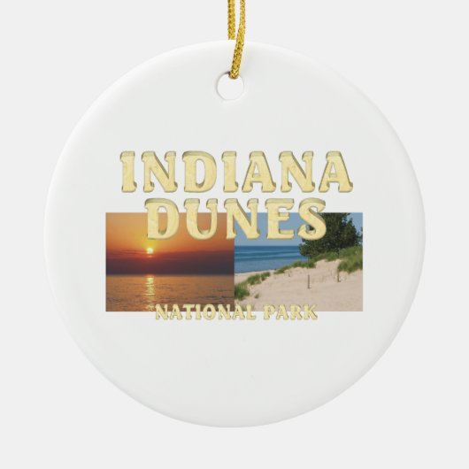 ABH Indiana Dunes Keramisch Ornament (Voorkant)