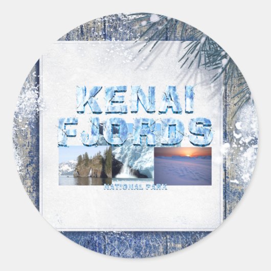 ABH Kenai Fjords Ronde Sticker (Voorkant)