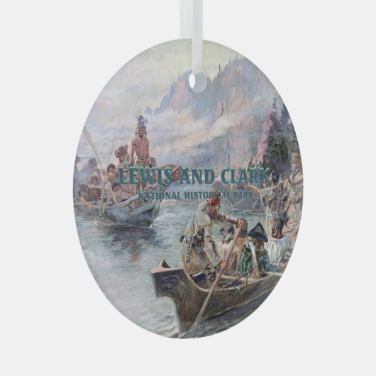 ABH Lewis en Clark Glass Ornament (Voorkant Rechts)