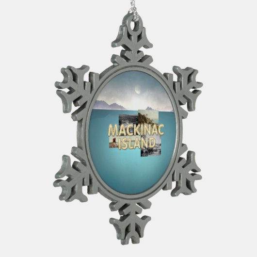 ABH Mackinac Island Tin Sneeuwvlok Ornament (Links)