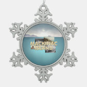 ABH Mackinac Island Tin Sneeuwvlok Ornament (Voorkant)